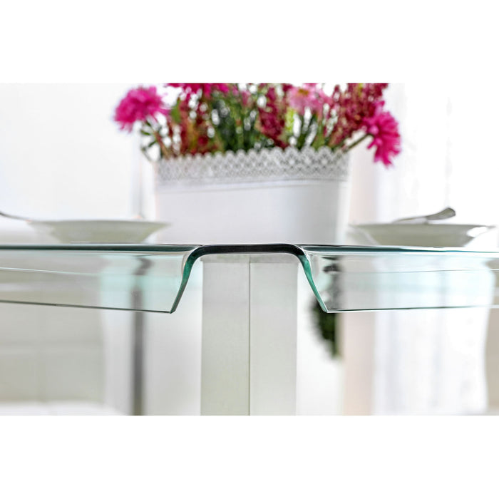 Richfield 5 Pc Counter Ht Table Set Silver - Carl's Furniture (Garden City, KS)
