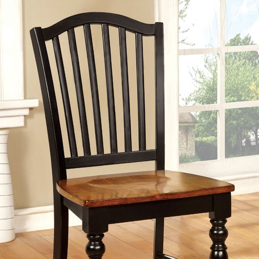 MAYVILLE Black/Antique Oak Side Chair (2/CTN) - Carl's Furniture (Garden City, KS)