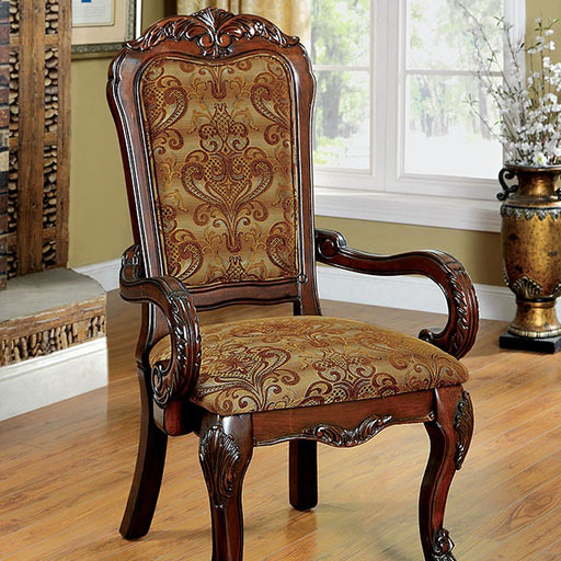 MEDIEVE Cherry Arm Chair, Cherry (2/CTN) - Carl's Furniture (Garden City, KS)