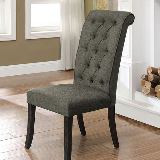 Sania III Gray/Antique Black Side Chair (2/CTN) - Carl's Furniture (Garden City, KS)