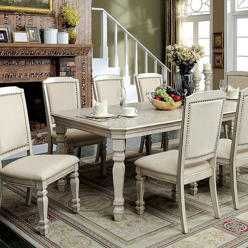 HOLCROFT Antique White/Ivory Dining Table - Carl's Furniture (Garden City, KS)