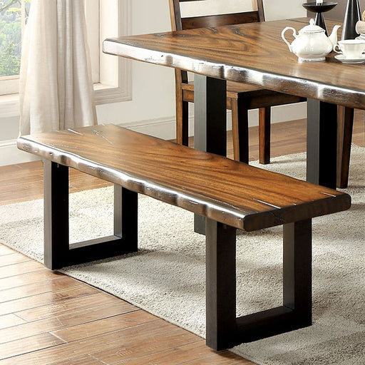 MADDISON Tobacco Oak/Black Bench - Carl's Furniture (Garden City, KS)