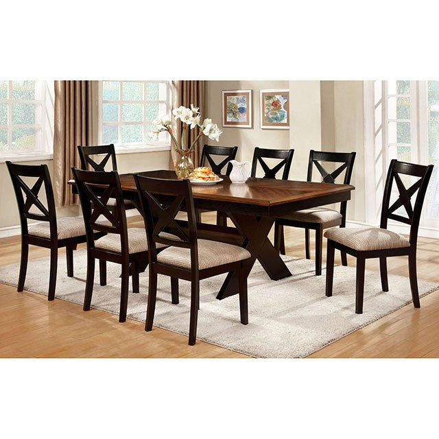 Liberta Dark Oak/Black Dining Table - Carl's Furniture (Garden City, KS)