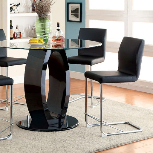 LODIA II Black Round Counter Ht. Table - Carl's Furniture (Garden City, KS)