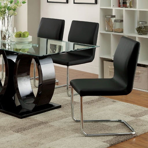 Lodia 7 Pc Dining Table Set Black - Carl's Furniture (Garden City, KS)
