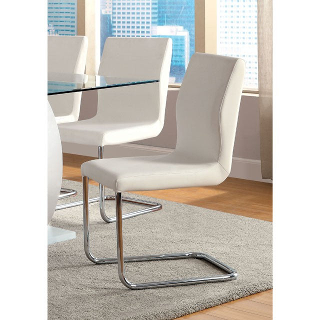 LODIA I White Side Chair - Carl's Furniture (Garden City, KS)