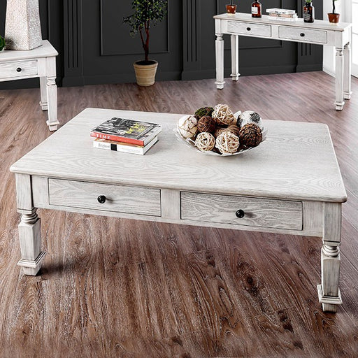 Joliet Antique White Coffee Table - Carl's Furniture (Garden City, KS)