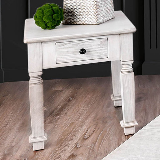 Joliet Antique White End Table - Carl's Furniture (Garden City, KS)