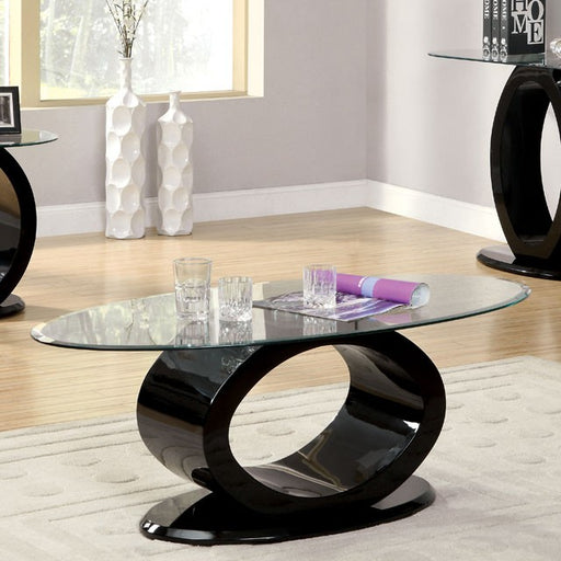 LODIA III Black Coffee Table, Black - Carl's Furniture (Garden City, KS)