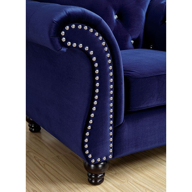 Jolanda Chair Blue & Grey - Carl's Furniture (Garden City, KS)