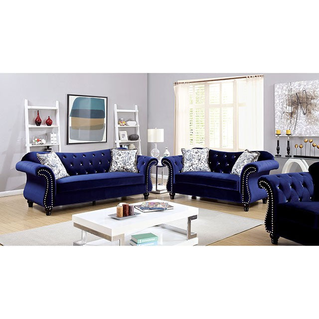 Jolanda Chair Blue & Grey - Carl's Furniture (Garden City, KS)