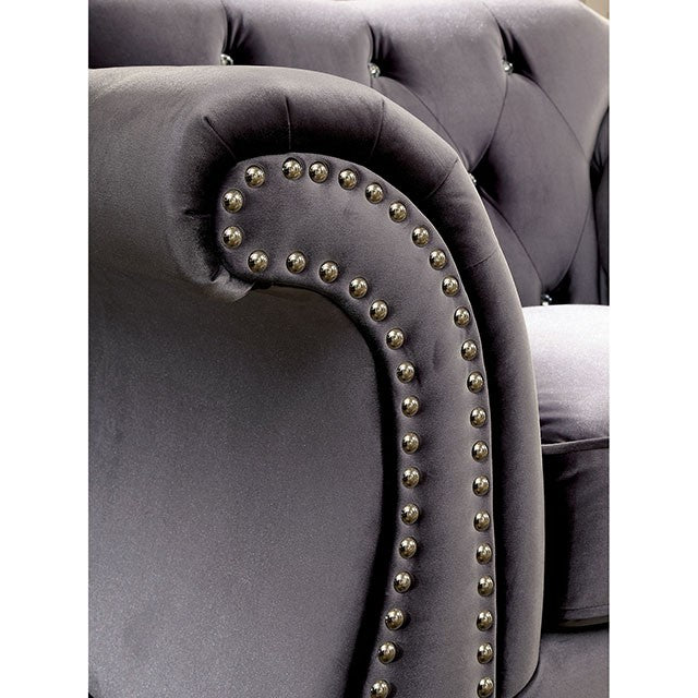 Jolanda Chair Blue & Grey - Carl's Furniture (Garden City, KS)