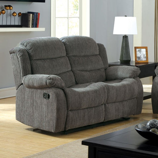MILLVILLE Gray Love Seat w/ 2 Recliners - Carl's Furniture (Garden City, KS)