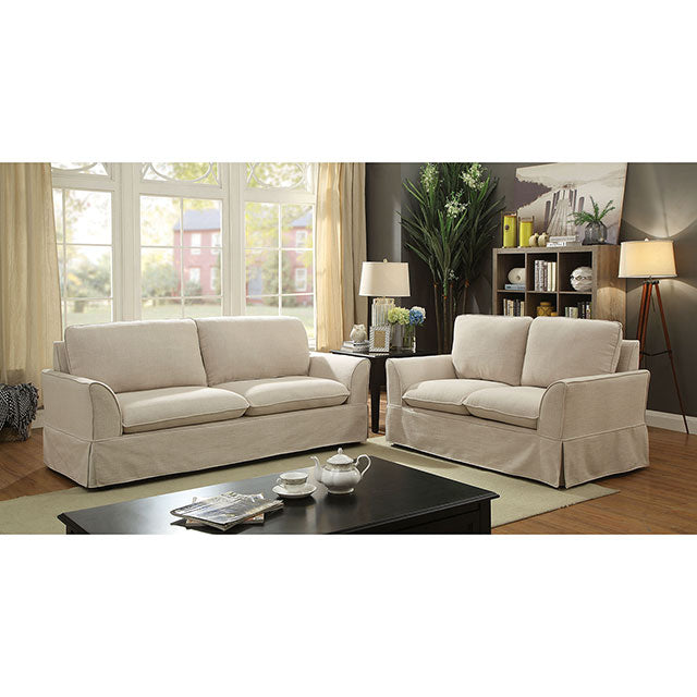 Maxine Love Seat Beige - Carl's Furniture (Garden City, KS)