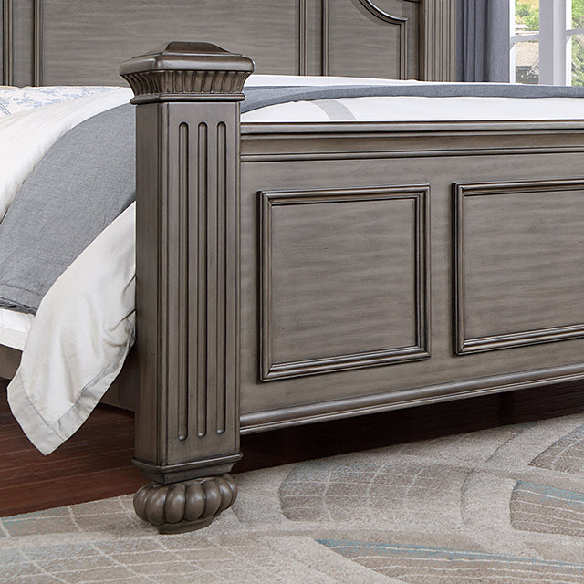 Syracuse Bed Cherry & Grey - Carl's Furniture (Garden City, KS)