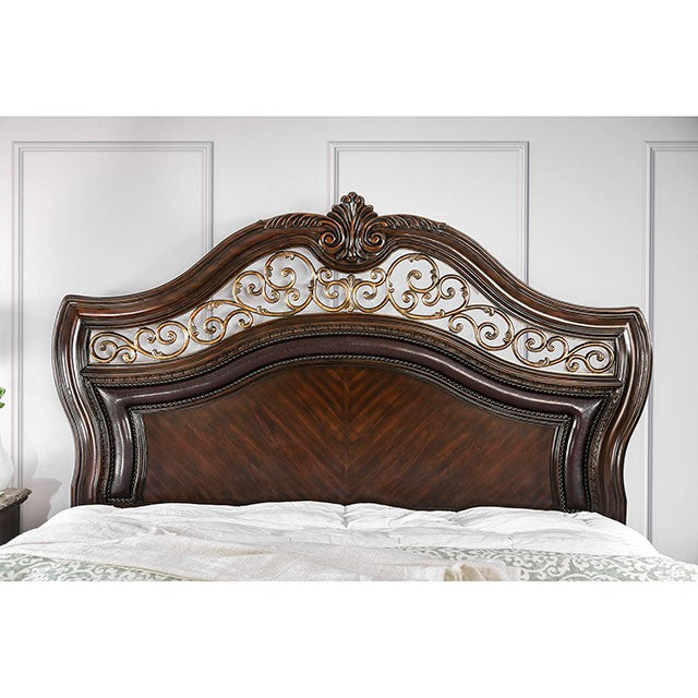 Menodora Brown Cherry Cal.King, E.King, Queen Bed - Carl's Furniture (Garden City, KS)