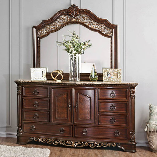Menodora Brown Cherry Dresser - Carl's Furniture (Garden City, KS)