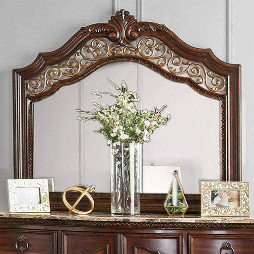 Menodora Brown Cherry Mirror - Carl's Furniture (Garden City, KS)