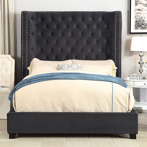 Rosabelle Bed Black, Grey, & Ivory - Carl's Furniture (Garden City, KS)