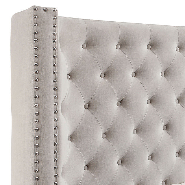 Rosabelle Bed Black, Grey, & Ivory - Carl's Furniture (Garden City, KS)