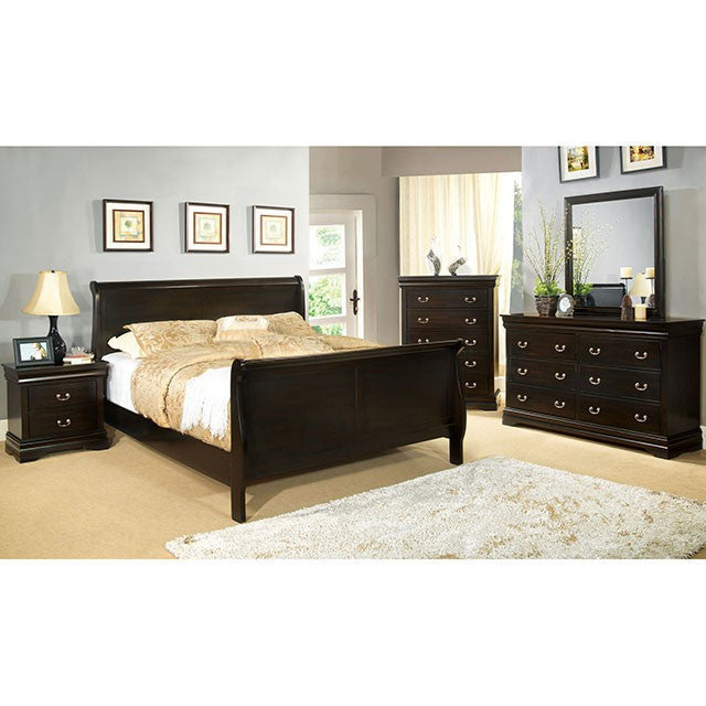 Louis Philippe Full Bed Expresso & White - Carl's Furniture (Garden City, KS)