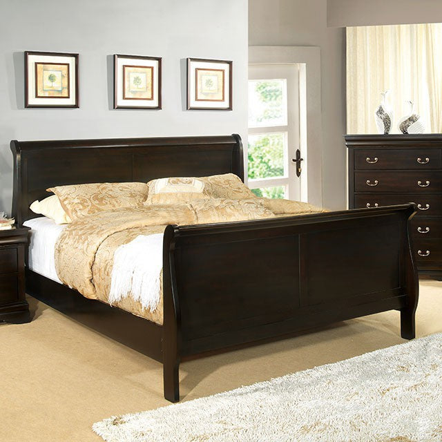 Louis Philippe Full Bed Expresso & White - Carl's Furniture (Garden City, KS)