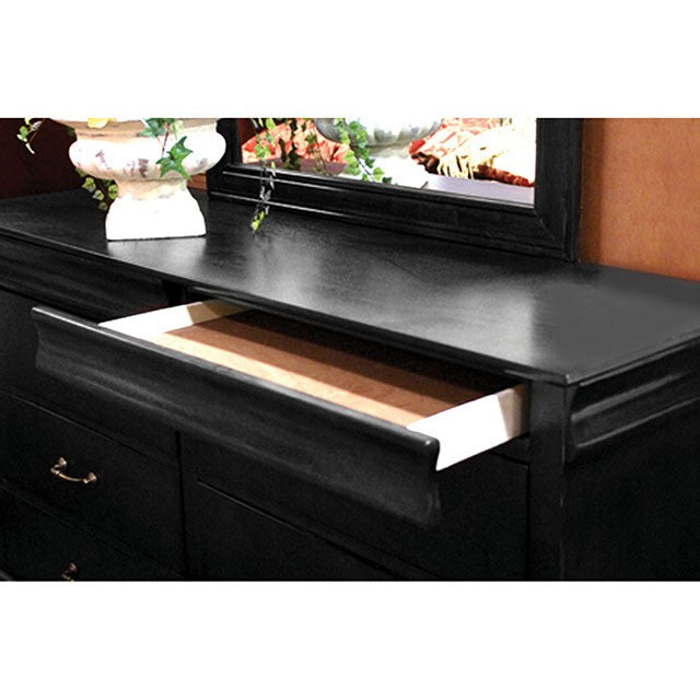 Louis Philippe Cal.King Bed Black & Grey - Carl's Furniture (Garden City, KS)