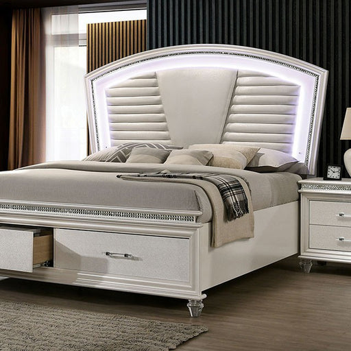 Maddie Bed White & Silver - Carl's Furniture (Garden City, KS)