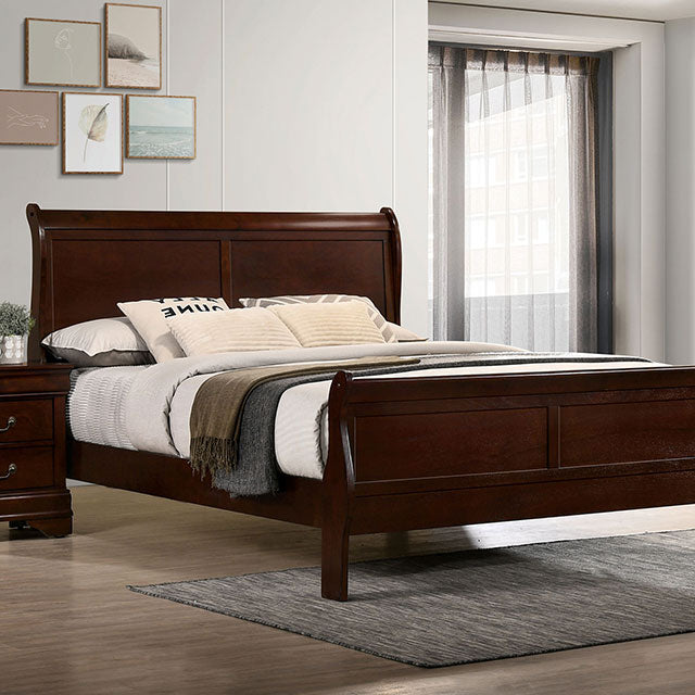Louis Philippe Bed Black, White, & Cherry - Carl's Furniture (Garden City, KS)