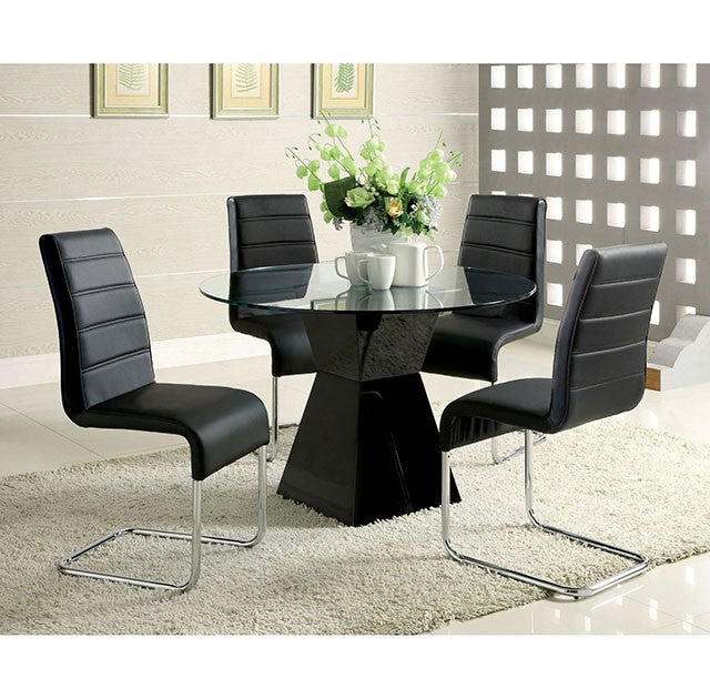 Mauna Black Round Dining Table - Carl's Furniture (Garden City, KS)