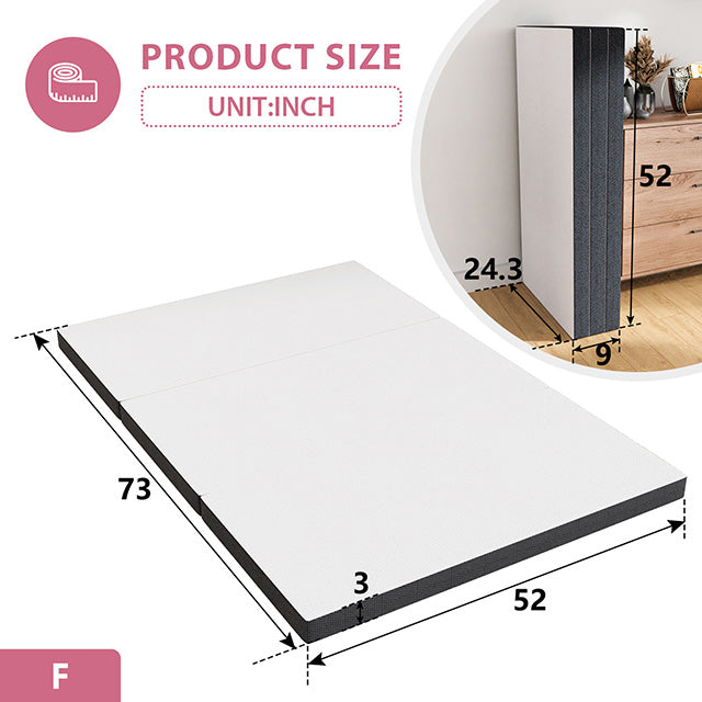 Hollyhock 3" Full Tri-Fold Memory Foam Topper - Carl's Furniture (Garden City, KS)