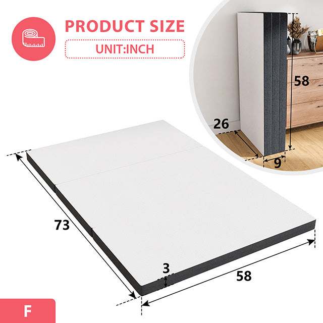 Hollyhock 3" Queen Tri-Fold Memory Foam Topper - Carl's Furniture (Garden City, KS)