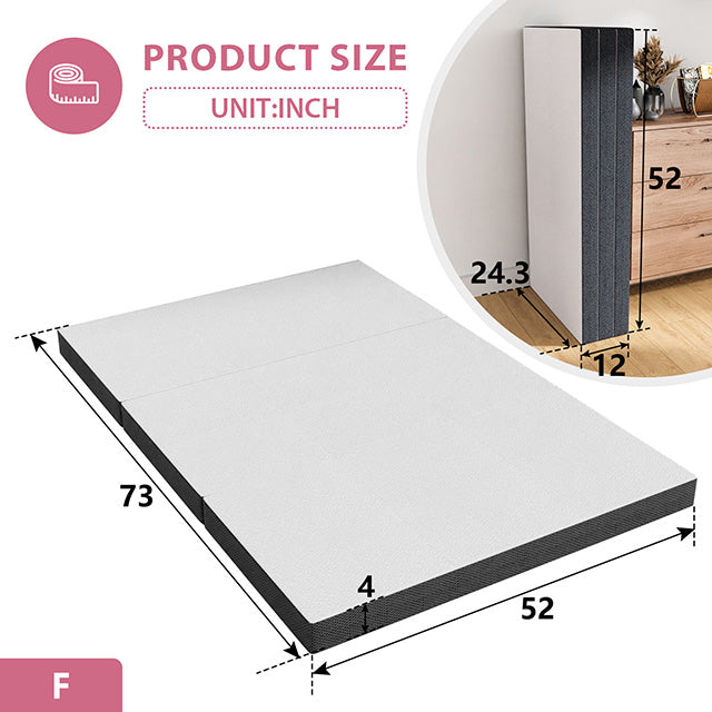 Hollyhock 4" Full Tri-Fold Memory Foam Topper - Carl's Furniture (Garden City, KS)