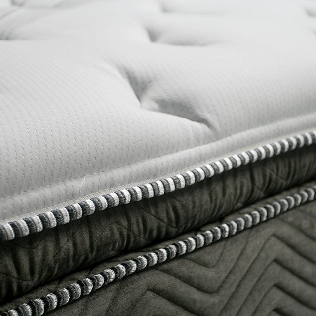 STORMIN White/Gray 13" Euro Pillow Top Mattress, Full - Carl's Furniture (Garden City, KS)