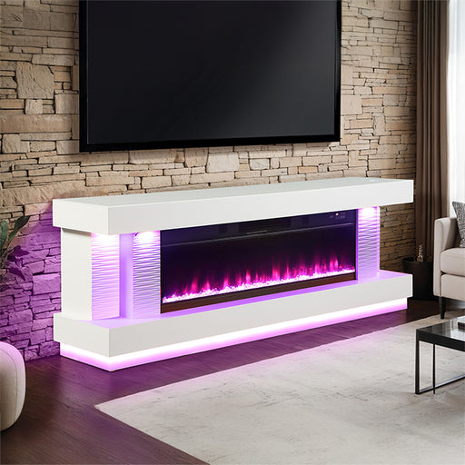 Peseux 71" TV Stand w/ Electric Fire Place - Carl's Furniture (Garden City, KS)