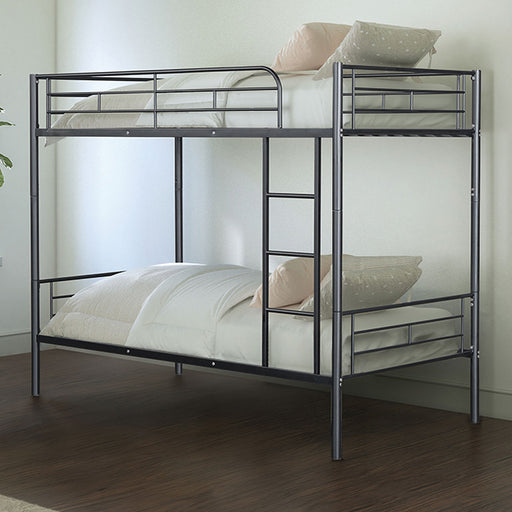 Plutus Twin/Twin Metal Bunkbed - Carl's Furniture (Garden City, KS)