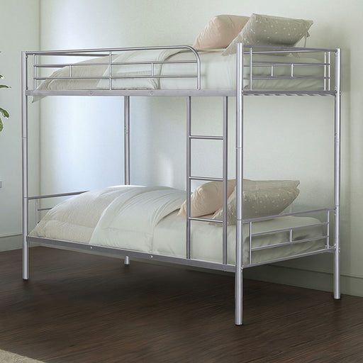 Plutus Twin/Twin Metal Bunkbed - Carl's Furniture (Garden City, KS)