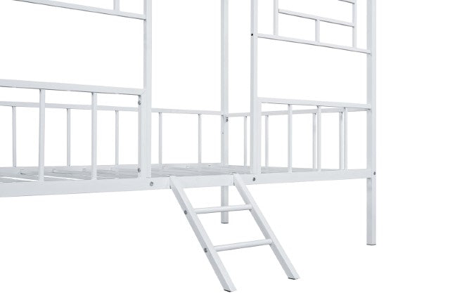 Rhonda Twin Loft Bed White, Silver, & Black - Carl's Furniture (Garden City, KS)