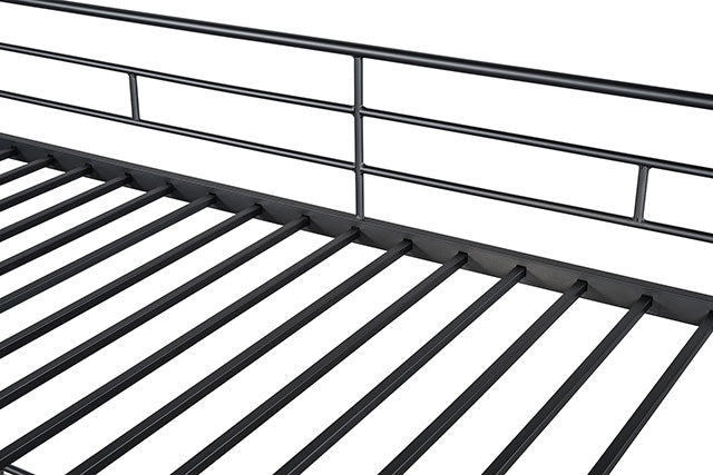 Myles Twin Loft Bed White, Silver & Black - Carl's Furniture (Garden City, KS)