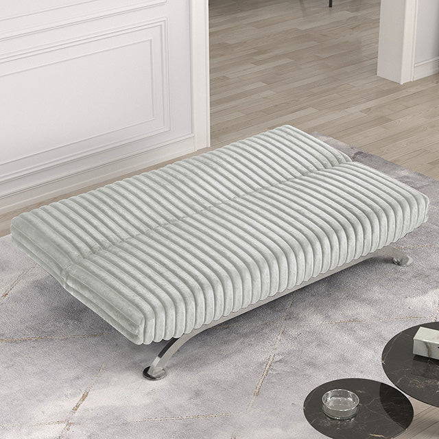 Villeneuve Futon Sofa Bed Black, Pink, & Grey - Carl's Furniture (Garden City, KS)