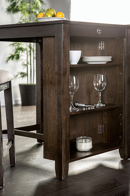 Lescles 3 Pc Counter Ht Set (1 Table + 2 Chairs) - Carl's Furniture (Garden City, KS)