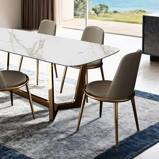 Norelli 7 Pc Dining Table Set Gold - Carl's Furniture (Garden City, KS)