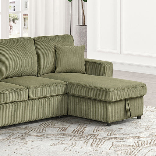 Yves Sectional Green - Carl's Furniture (Garden City, KS)