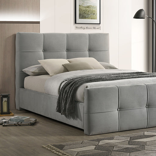 Merced Bed Gray & Ivory - Carl's Furniture (Garden City, KS)