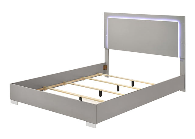 Sinistra Bed Beige, Black, White - Carl's Furniture (Garden City, KS)