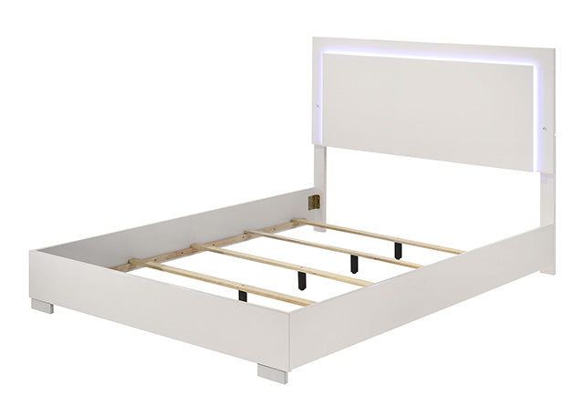 Sinistra Bed Beige, Black, White - Carl's Furniture (Garden City, KS)