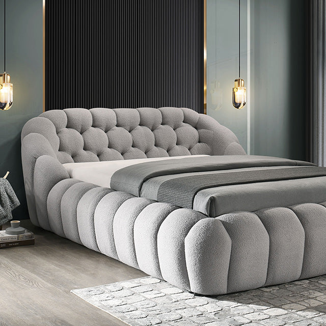 Newquay E.King & Queen Bed White, Grey, & Black - Carl's Furniture (Garden City, KS)