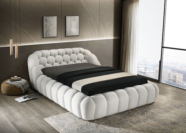 Newquay E.King & Queen Bed White, Grey, & Black - Carl's Furniture (Garden City, KS)