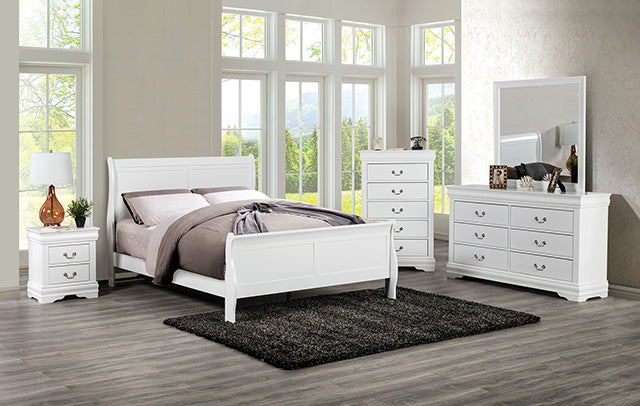 Louis Philippe Bed Black, White, & Cherry - Carl's Furniture (Garden City, KS)