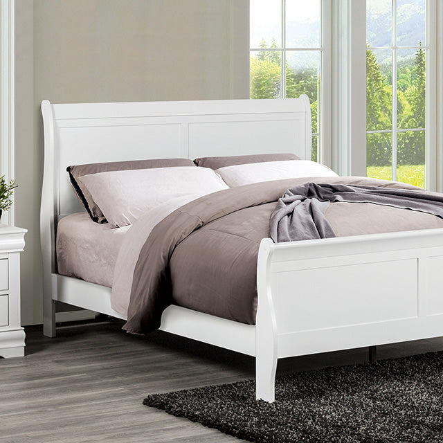 Louis Philippe Bed Black, White, & Cherry - Carl's Furniture (Garden City, KS)